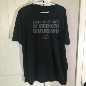 Star Wars Black Darth Vader Force T Shirt Mens XL 100% Polyester A3